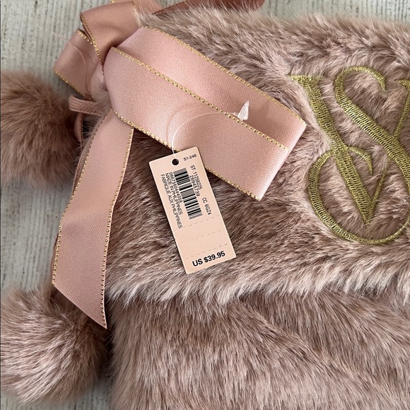Victoria’s Secret Pink Faux Fur Christmas Stocking - Picture 3 of 7